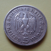 5 рейхсмарок 1936 года А (без св.) (000044)